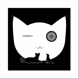 Black & White Catland Posters and Art